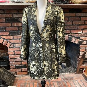 Earl Rutenberg tropical bird 3/4 length jacket size small